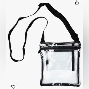 Youngever Clear Cross-Body Purse, Stadium Approved Clear Vinyl Bag, 9X8